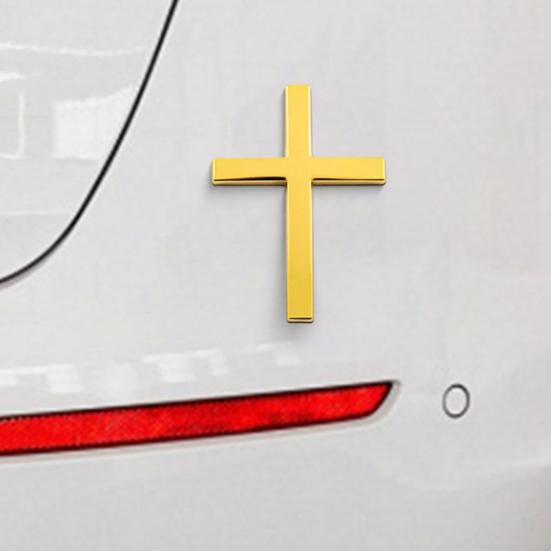 Christian Car Sticker 3D Badge Self-Adhesive Alloy Emblem Decal for Body Fender Tail Scratch