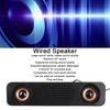 Wired Speaker HiFi Stereo Subwoofer USB Powered 3.5mm Plug Portable Desktop Long Speaker for TV Computer Long Speaker