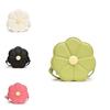 Stylish Floral Shoulder Bag For Women Cute Round Crossbody Bag With Zipper Closure