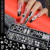12-Grid Cross Explosion Nail Art Rivets: Butterfly, Streamers, Flowers, Gold & Silver Decorations
