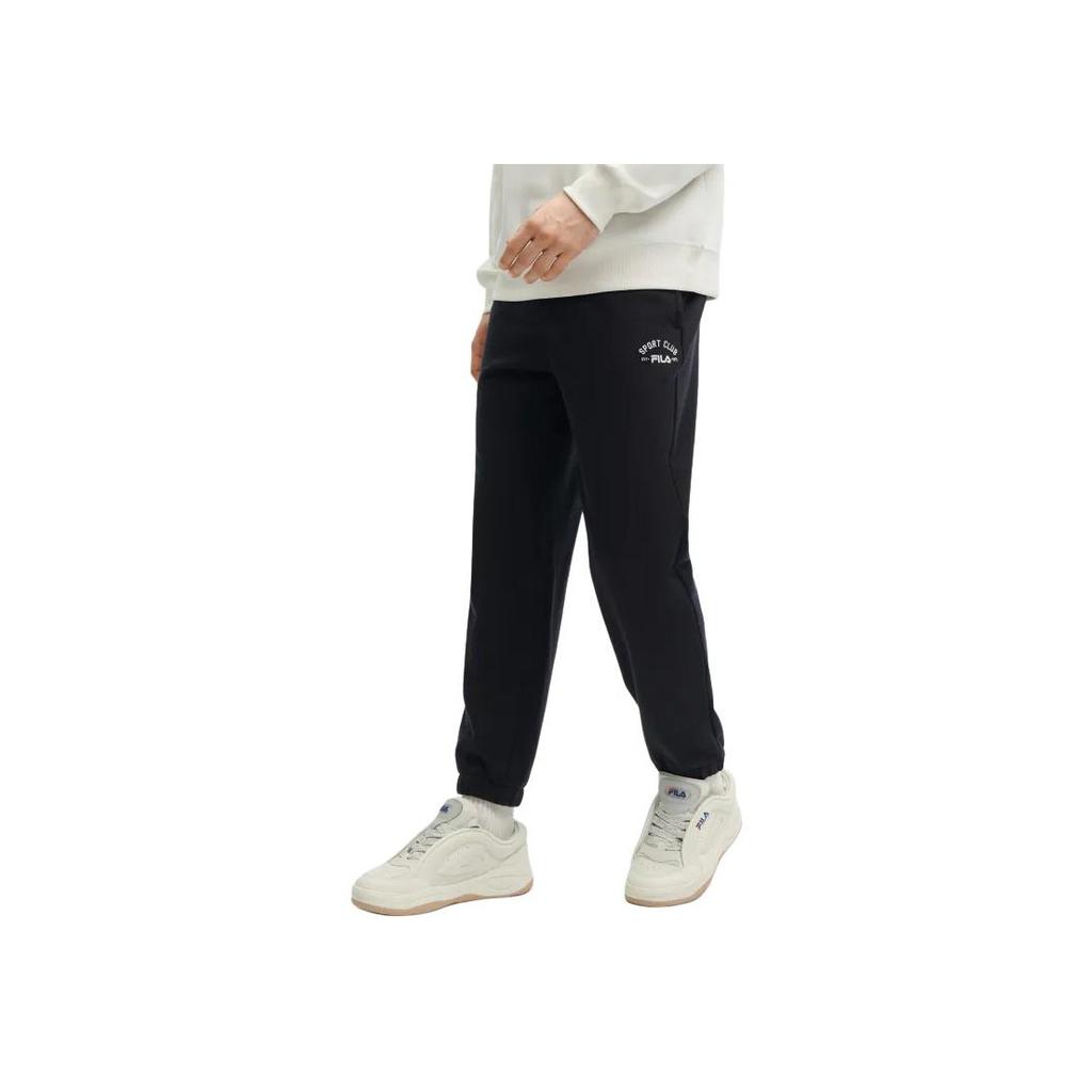 Fila Letter Mid-Waist Cuffed Knitted Sports Pants Men Bottoms Dark-Blue F11M419603F-NV