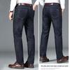 Men's High Waist Stretch Jeans - Autumn Loose Straight Leg, Plus Size Casual Pants