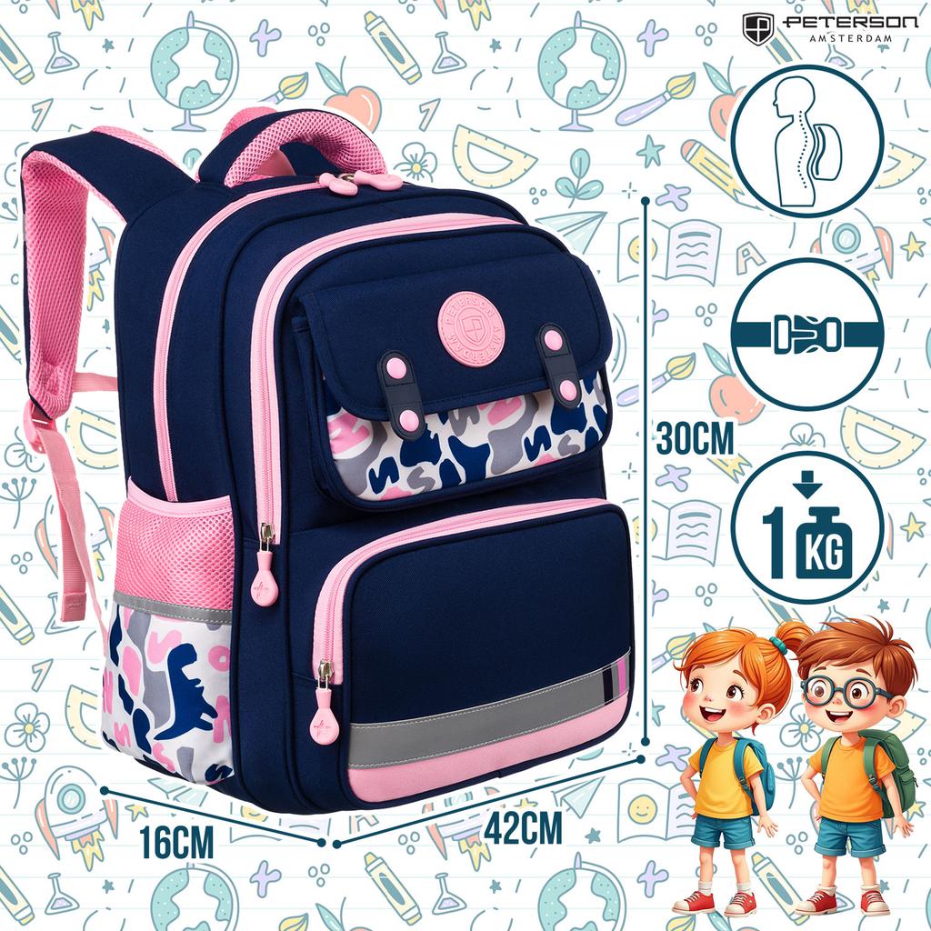 PTN PS2-6074 Navy-Pink Backpack