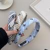 Advanced Plaid Bow Headband for Women - Fashionable Sponge Hair Accessory