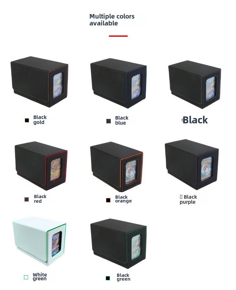 Premium PU Leather Magnetic Card Storage Box for MTG Commander