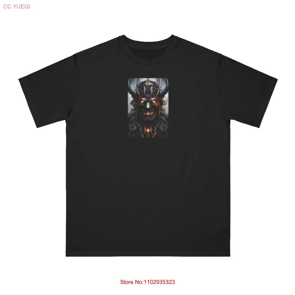 Organic Cotton T Shirt Arcanum Verse Cyber Demon 1 vintage Washed homme Breathable fashion Casual streetwear graphic Stretched