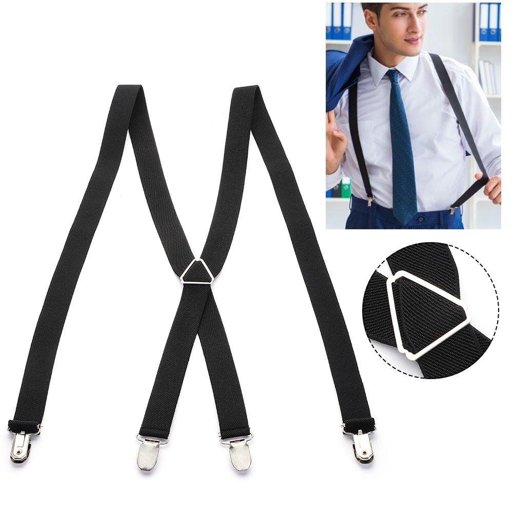 Apparel Accessories Sturdy Elastic Clip-on Adjustable Braces Suspenders Trousers Belt Strap Clip