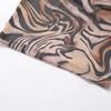 Dress Spaghetti Strap Slim Sexy Summer Tiger Pattern Khaki Split Fork Neck Lady Women Dress
