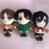 Attack on Titan Plush Toys Levi Ackerman Stuffed Dolls Cartoon Eren Jaeger Plushie Figure Peluche Pillow Kids Christmas Gifts