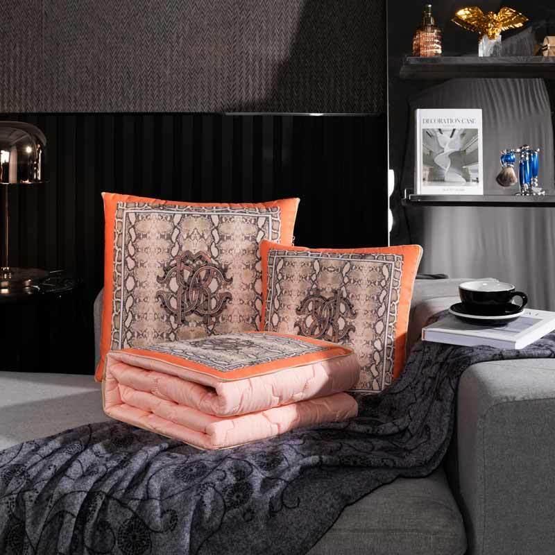 Chinese Style Pillow Quilt Dual-use Car Office Blanket High Quality Cotton Portable Foldable Quilt