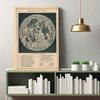 Vintage Full Moon Map Reproduction Wall Art Print Poster Lunar Astronomy Moon Chart Canvas Painting Picture Home Wall Art Decor