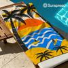 Retro Hawaiian atmosphere Beach Towel Quick Drying Travel Towel Unisex Soft Comfortable Quick Dry Portable for Men Women Beach