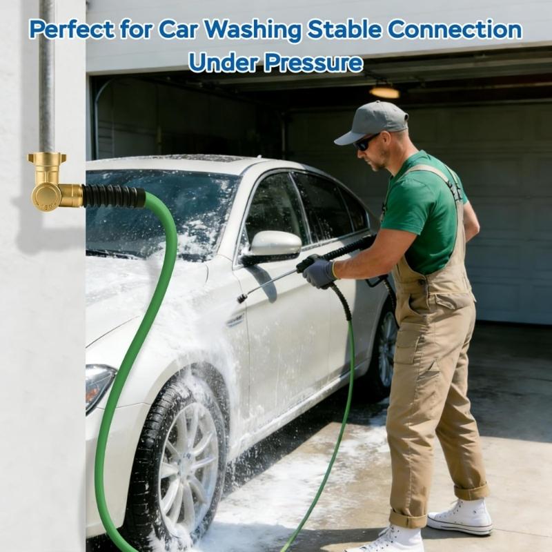 180 And 360 Degree Rotating Brass Garden Hose Adapter Swivel Connector Adjustable Faucet Fittings Easy to Install