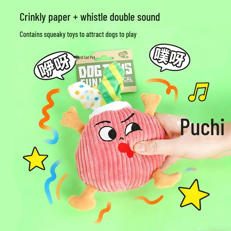 Interactive Dog Toys: Self-Play, Teething Relief, Energy Burning, Teeth Cleaning, Fun Sounds, Companionship, and Vegetable Design.