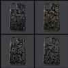Anglies Pluošto Rašto Dažytas Telefono Dėklas iPhone 16,15,14,13,12,11,Mini,Pro,MAX Pilka Matinė Smūgiams Atspari Minkšta Dangtelis
