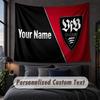 Custom Name Text Tapestry,VfB Stuttgart FC Decorative Wall Hanging, Background Tapestry For Home Bedroom