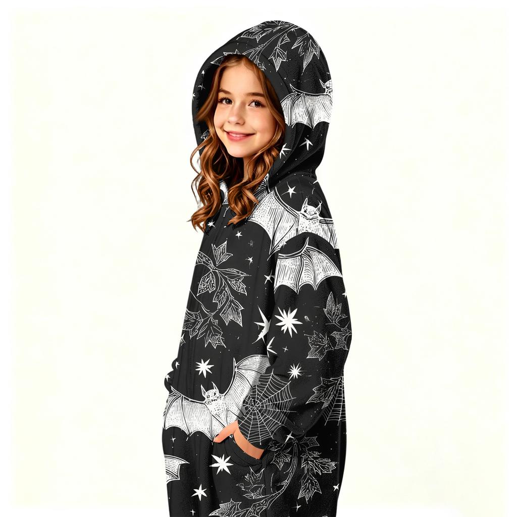 Kids Halloween Printed Flannel Pajama Set for Boys Girls