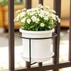 Colgador de Plantas para Barandilla Soporte para Macetas de Balcón Herramienta sin Herramientas Colgador Vertical para Macetas para Plantas de Exterior Se Adapta a Vallas Terrazas Jardines Patios Exteriores