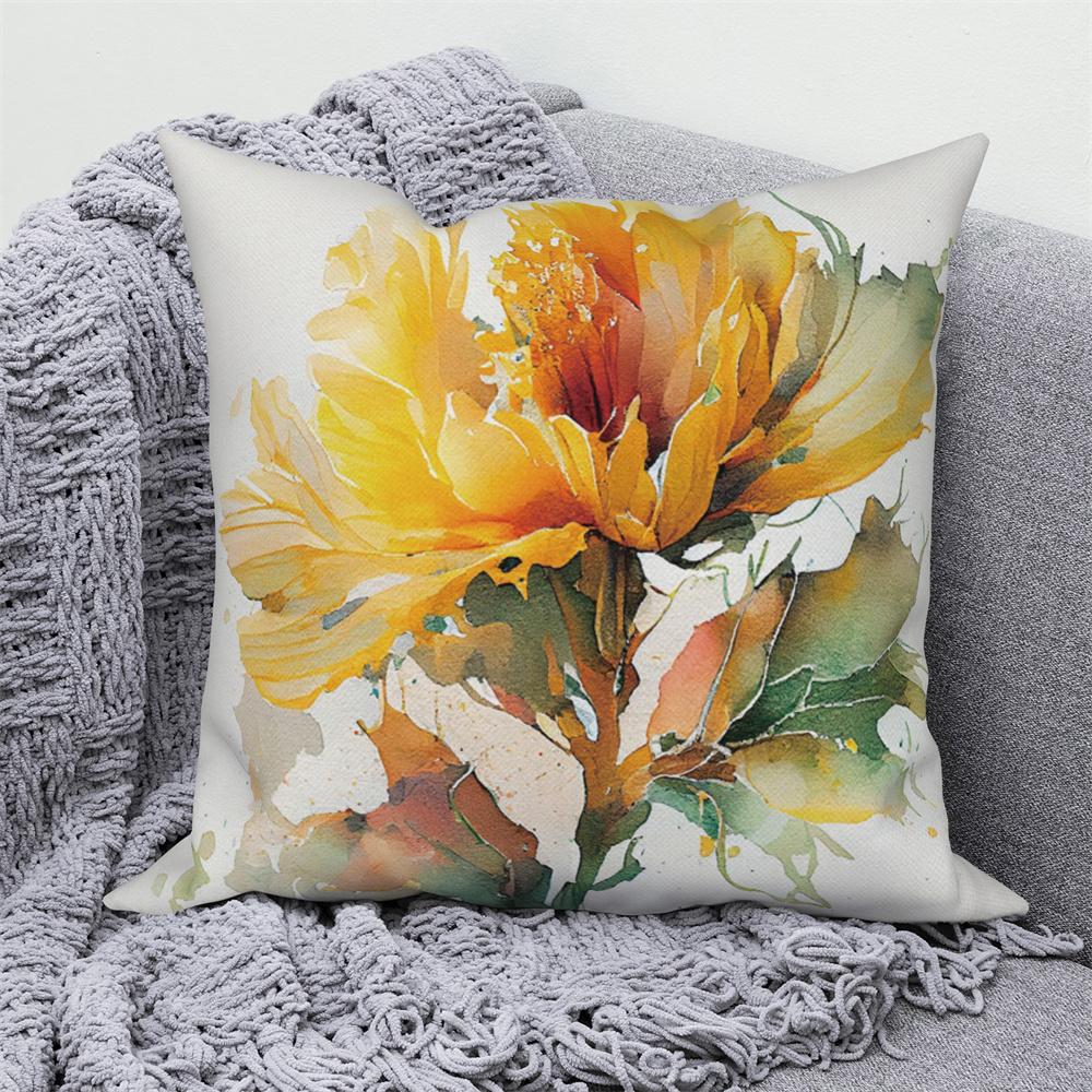 Juste De Coussin Florale D'interconnexion, Décor De Canapé De Maison De Ferme, Jeté De Voiture, Pivoine, Annie, Imprimé