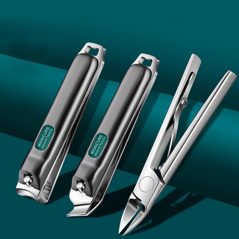 Professional Toe Nail Clippers Thick Ingrown Toenails Large Wide Jaw Opening Slanted Long Handle Fingernail Scissors Manicure