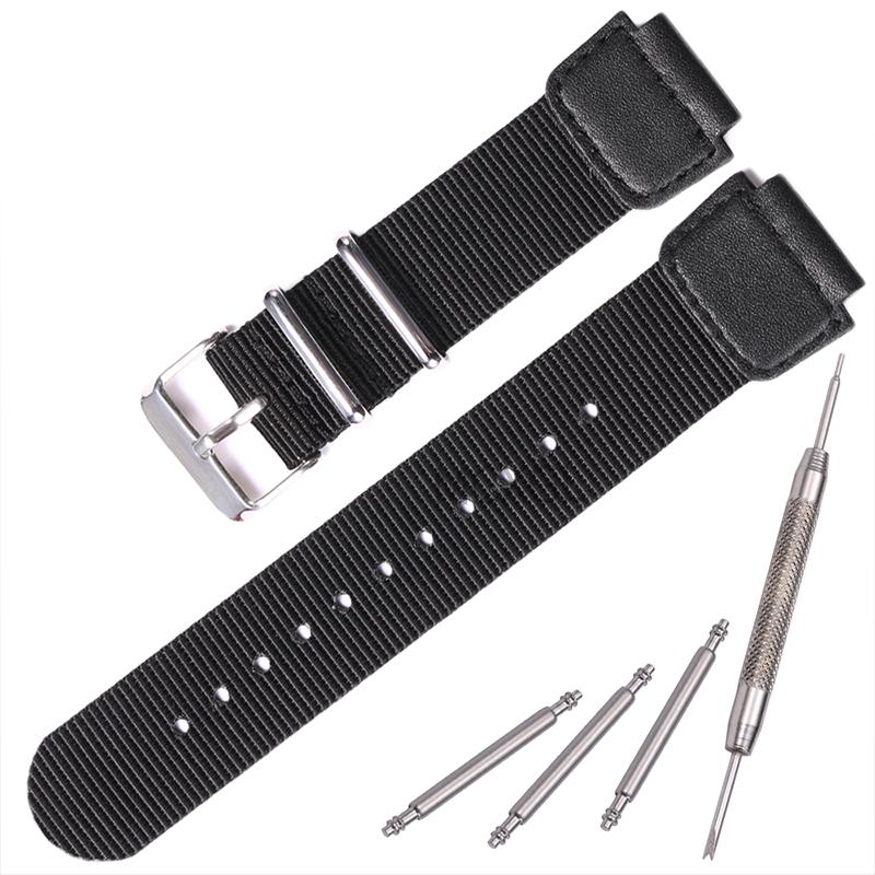 

18mm Nylon Watch Strap for Casio W800H F91W Black Green Bracelet F84 F105/108/A158/168 AE1200/1300 Watchband 18mm