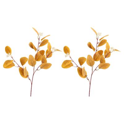 2pcs/set Faux Eucalyptus Leaves - Wonderful Decoration For Home Artificial Eucalyptus Leaves