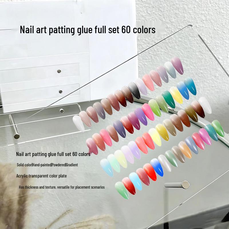 Set per Unghie Artistiche da 60 Colori con Colla Tappante e Polvere Degradé - Consigliato dal Venditore
