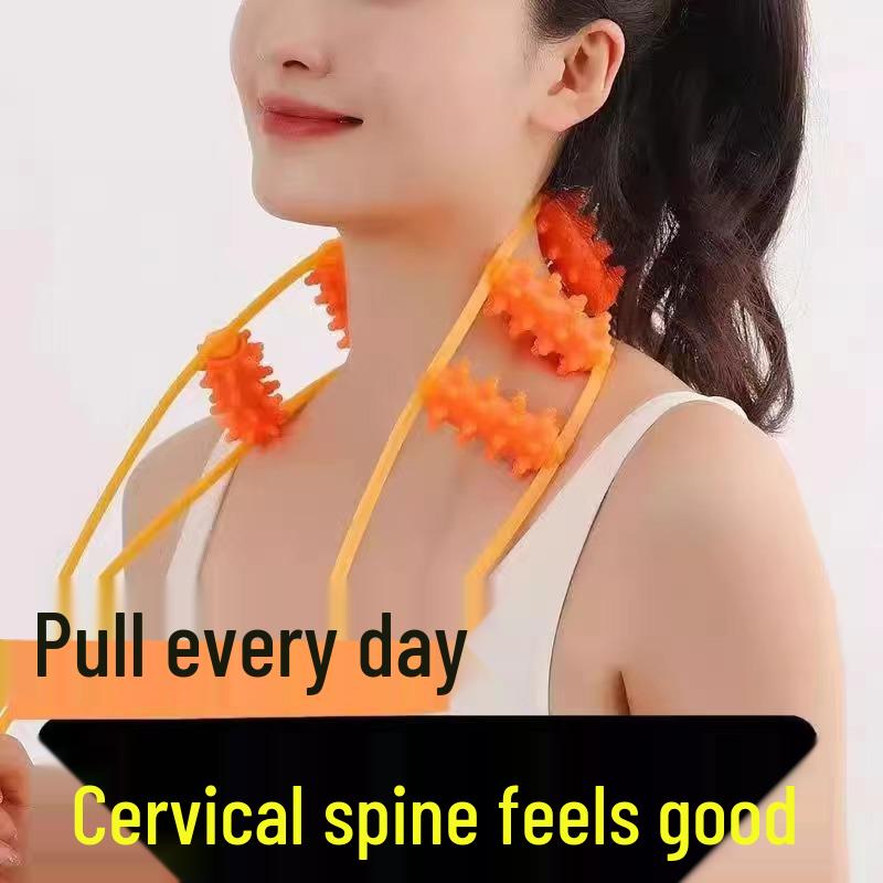 Hot-selling Back and Neck Massage Roller: Self-Use Manual Roller for Shoulder, Neck, and Spine Relaxation.