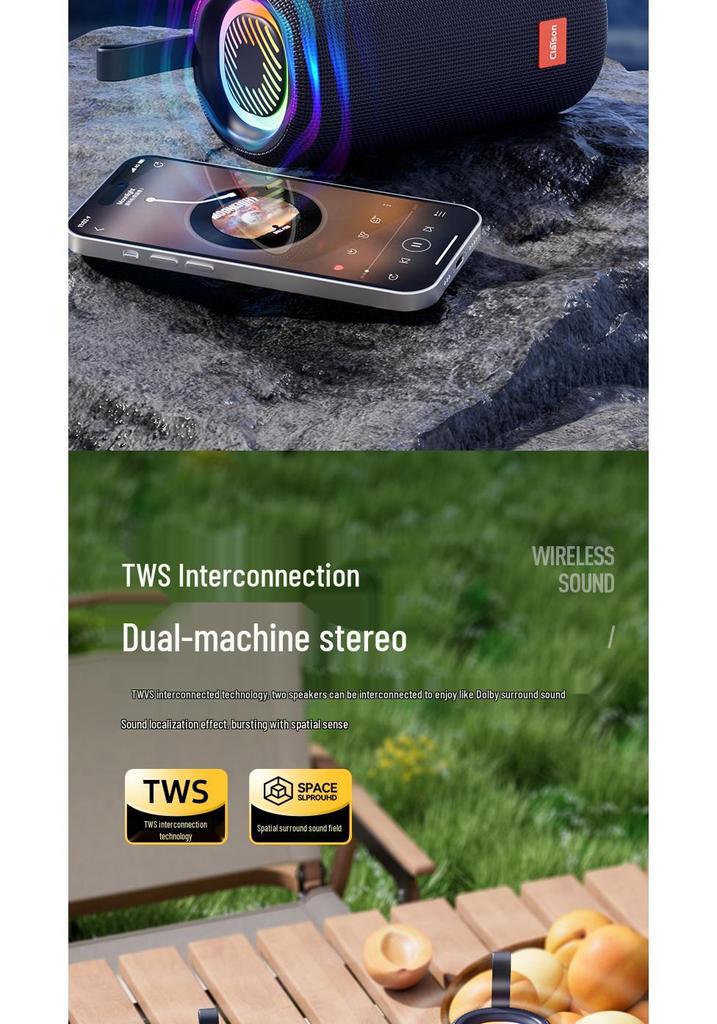 T65 Portable Bluetooth Speaker: High-Volume, Super Bass, Long Battery Life, Compact, Outdoor-Ready, High-Quality Sound Player