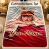 Flannel BlanketTaylor Swift Custom Name Text Personalized Soft Warm Throw Blanket Home Decor Gift