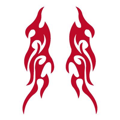 1 paar Stilvolle Flamme Auto-Styling Seite Rückspiegel Decals Aufkleber Dekor