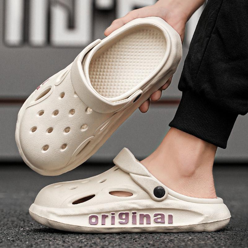 Sandals Indoor and Outdoor Flat Sandals Shoes for Men Soft and Comfortable Indoor and Outdoor Beach Non-Slip Ventilate New