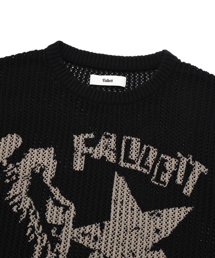 FALLETT Rockstar Short Sleeve Knit Black