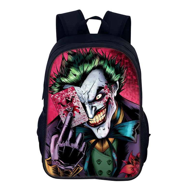 Joker Small Backpack For Men Women Casual Nylon School Bag With Adjustable Straps