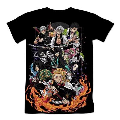 Demon Slayer Peripheral T-shirt Short-sleeved Summer 9pillar Inferno Akishuro Yoshitomo and Butterfly Ninja Honey Glass Clothing