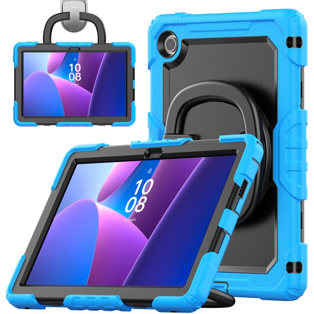 Para Lenovo Tab 10.1 (2025) Capa TB-311XU/Tab TB311FU Anel Suporte PC+Silicone À Prova de Choque Capa para Tablet