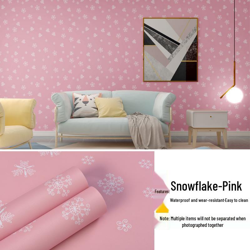 Gray Waterproof Self-Adhesive Wallpaper for Bedroom, Living Room, Dorm, or Shop Decor.
