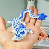 3D-gedruckter Sakura-Drache, 10,8 Zoll, beweglicher Drache mit beweglichen Gelenken, rotierendem Kirschblütenschwanz, flexiblem Drachen-Zappelspielzeug für die Schreibtischdekoration