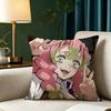 Anime K-Kanroji M-Cute M-Mitsuri Pillow Case Square Double-Sided Sofa Cushion Cover Bedroom Bedside Pillow