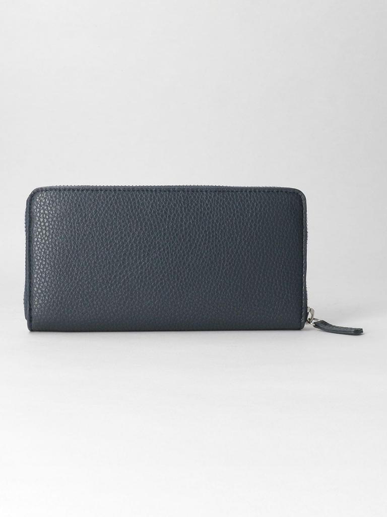 United Arrows Green Label Relaxing Grained Long 31466990325 0900 FREE Leather-Like Two-Color Wallet, BLACK(09)