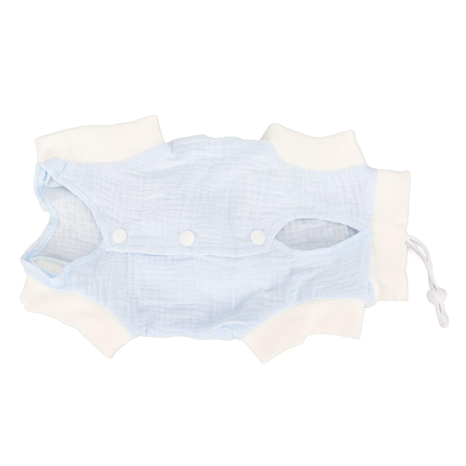 

Костюм для восстановления кошек Дышащий Предотвращает вылизывание Защита ран Послеоперационный костюм для кошек и собак M(for 4-6.5kg) синий