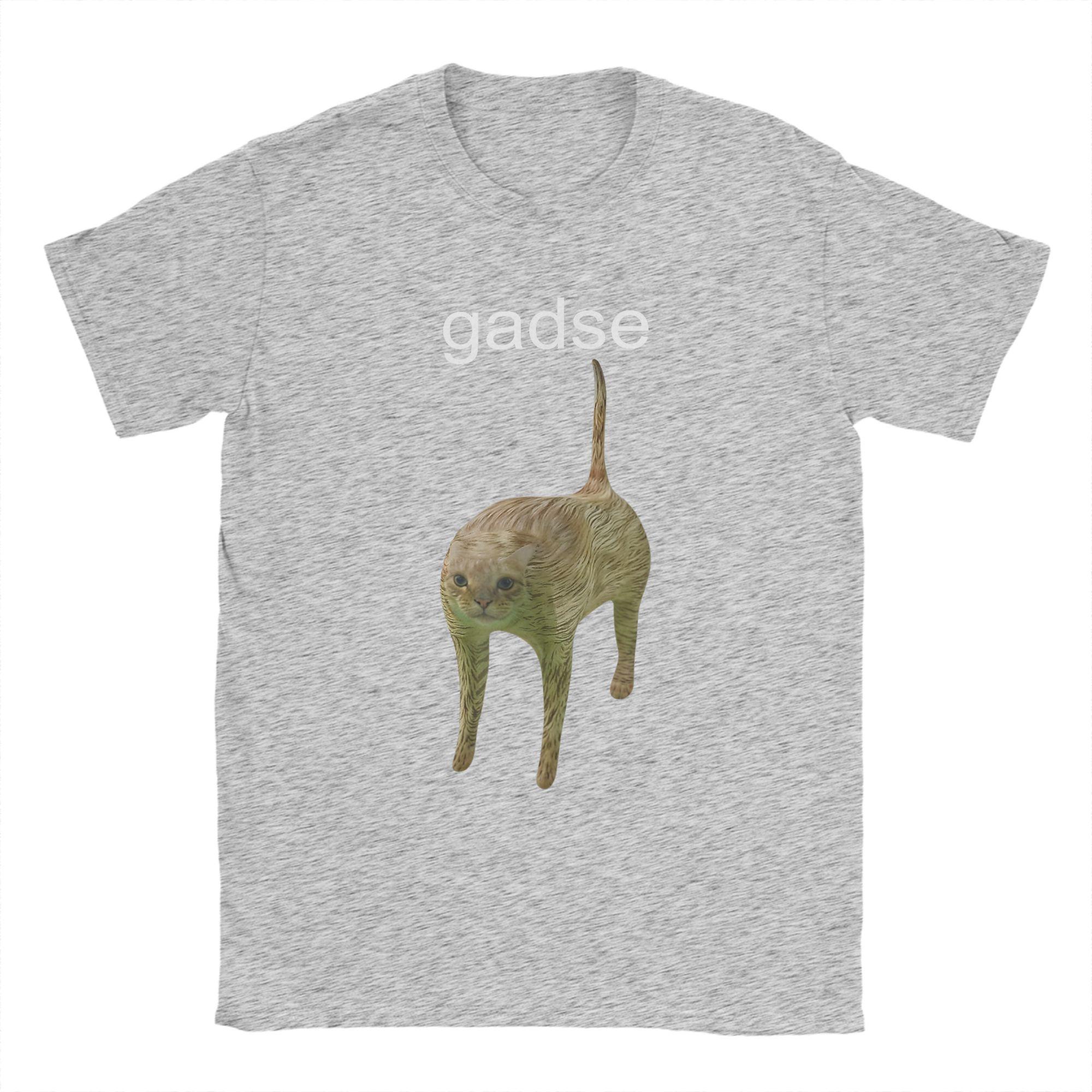 

Vintage Gadse Cat Meme T-Shirts for Men Round Neck 100% Cotton T Shirts Funny Brain Rot Short Sleeve Tee Shirt Plus Size Tops 3XL