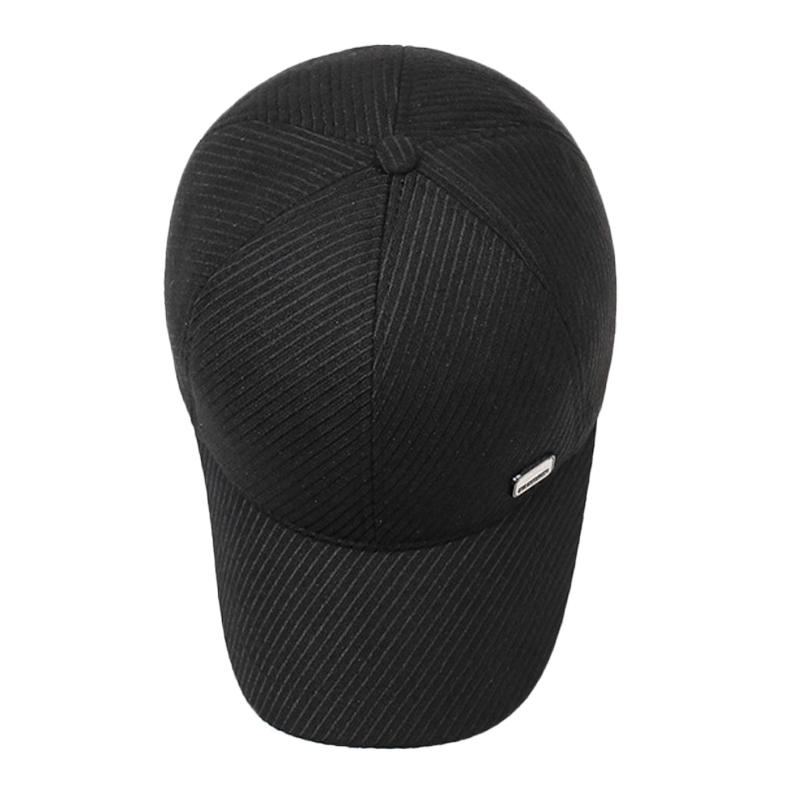 Chapeau Homme Automne Hiver Bonnet Chaud Casquette de Baseball Âge Moyen Extérieur Velours Épais Coton