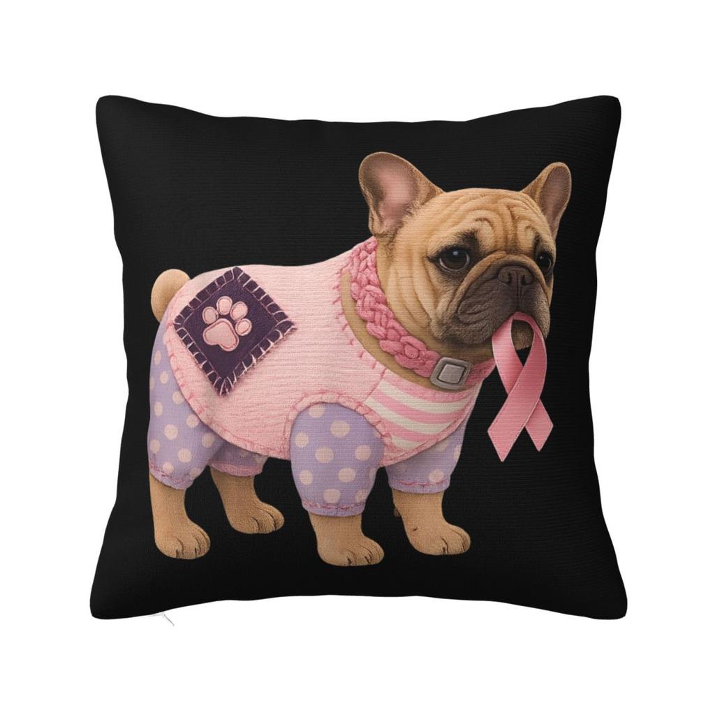 In This Family Nobody Fights Alone Breast Cancer Awareness Square Pillow Case Polyester Decorative Pillow Fashion Cushion Covers