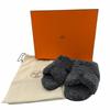 Excellent HERMES Sandals Izmir H logo slide gray Mouton mens 44 Used