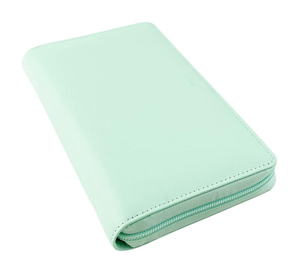 Filofax Saffiano Compact Zip System Planner, Neo Mint, 028811 (Genuine Imported Product)
