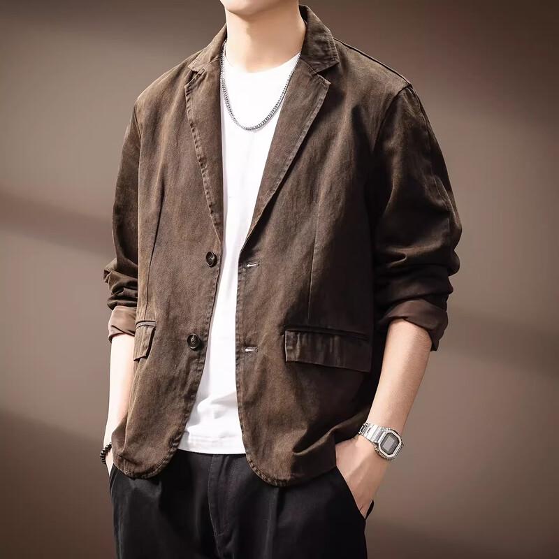 Herren Blazer im amerikanischen Retro-Stil mit Kerb-Revers