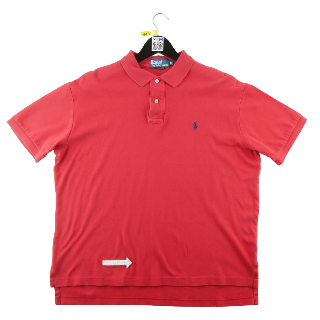 Seconde vie - Polo manches courtes Homme Rouge - Bon état