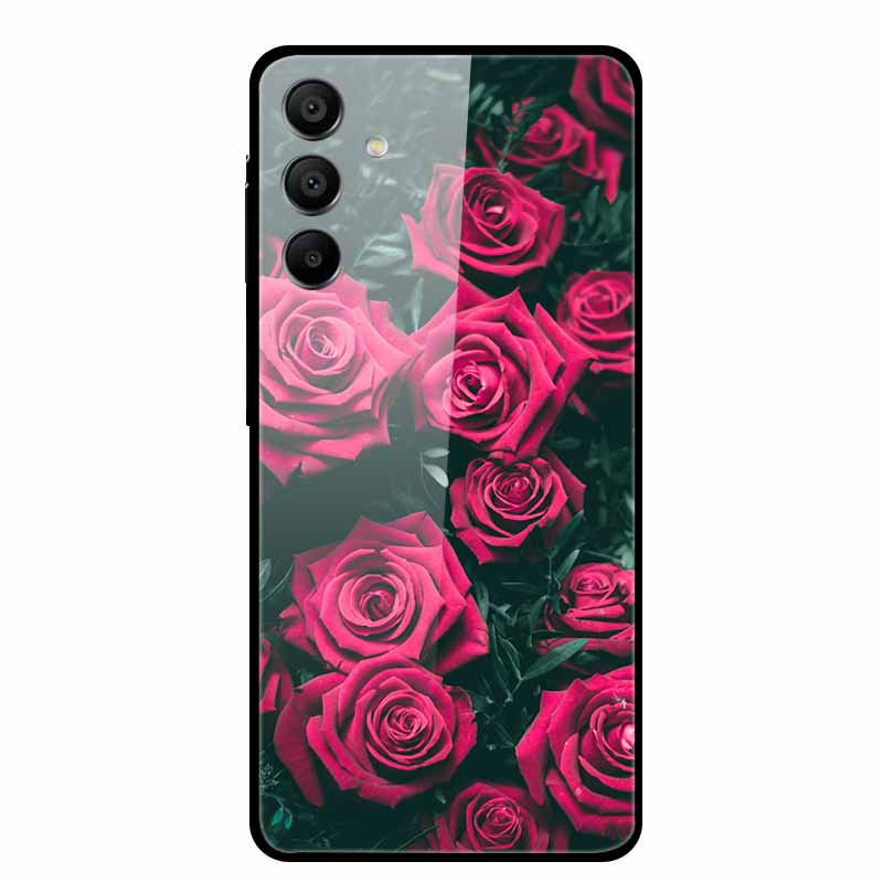 For Samsung Galaxy A16 Case Hard Tempered Glass Cover Colourful Back Shield Bumper for Samsung A 16 5G SM-A166B Protector Funda