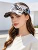 Unisex Printed Visor Cap Sun Protection Outdoor Sports Hat Adjustable For Beach Travel